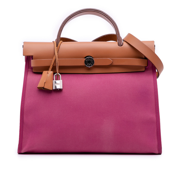 Pre-Loved Hermes Toile Herbag Zip 31 - Picture 1 of 12